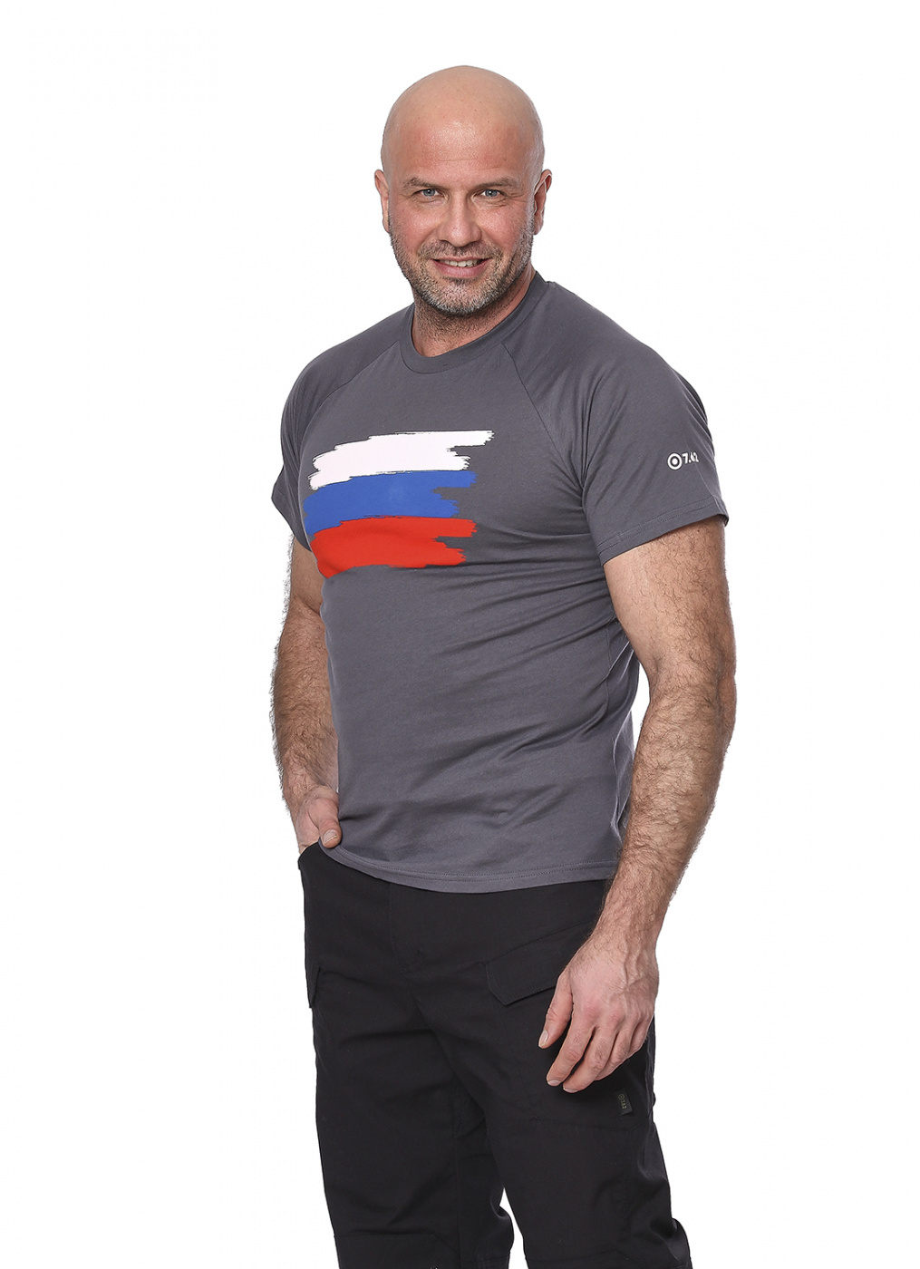 Футболка "Patriot"(Патриот) (хлопок, серый) 7TS-05GR