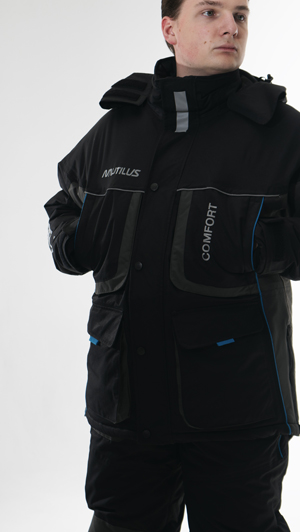 Костюм зимний Nautilus Comfort (мембрана WinTex) t 0/ -25°С Black/Blue р-р  L
